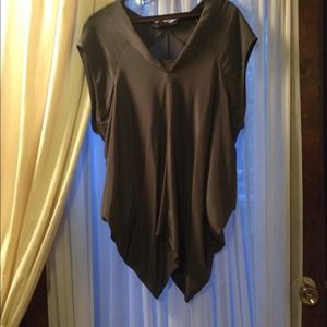 All Saints gray drape blouse