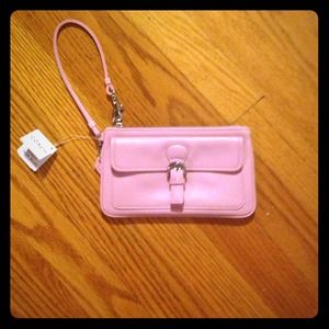 Leather Coach Wristlet