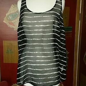 Sheer Sleeveless Blouse