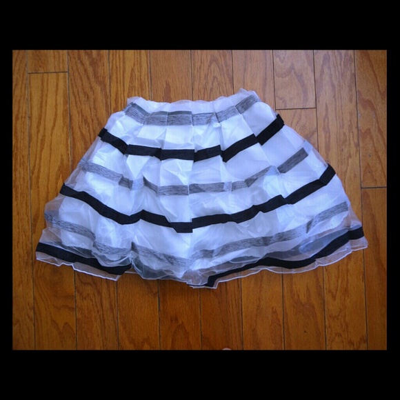 Striped Pleated Skirt