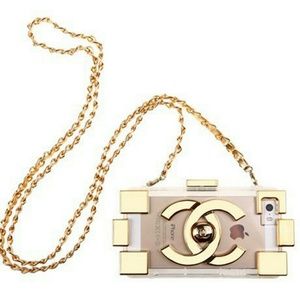 Chanel Metallic Lego iPhone 6 Chain Case