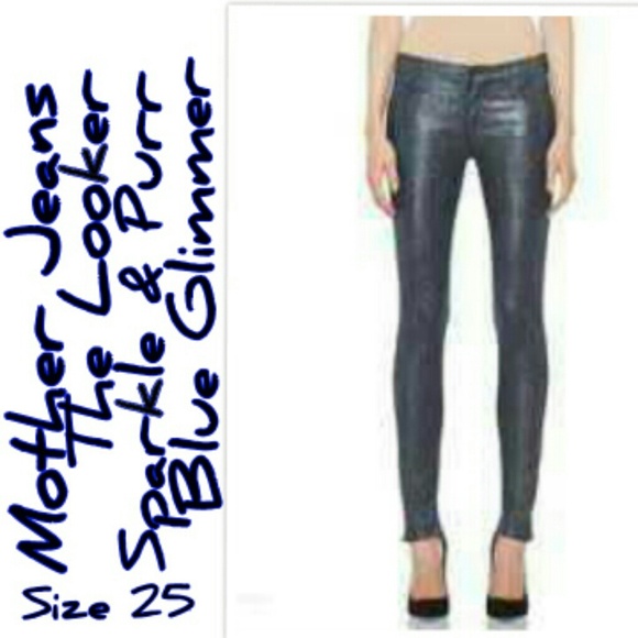 Mother Denim - Mother Jeans The Looker Blue Glimmer Sparkle Purr