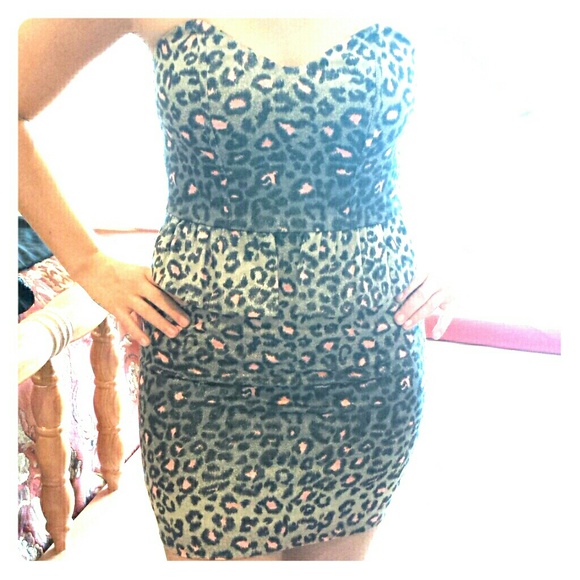 Shimmery cheetah cocktail dress
