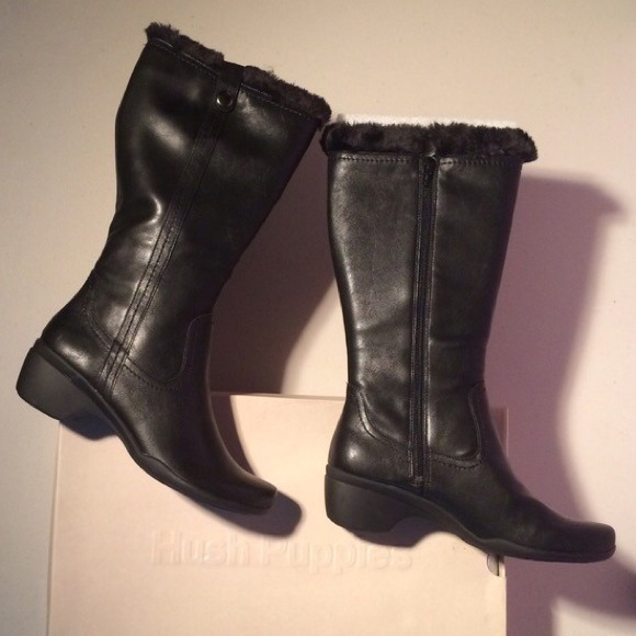 Spring Sale Hush PuppiesMid Calf Black Boots