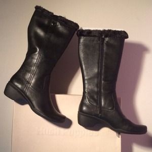 Spring Sale Hush PuppiesMid Calf Black Boots