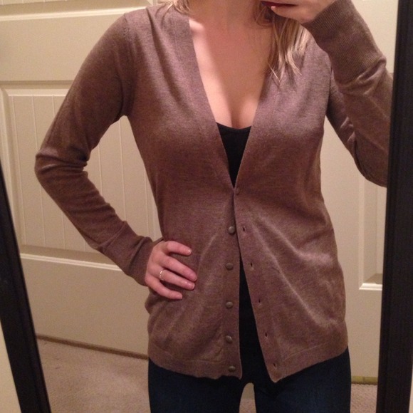 Express button down wool cardigan sweater