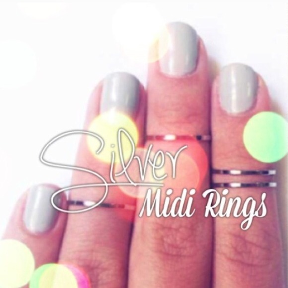 Silver Midi Rings