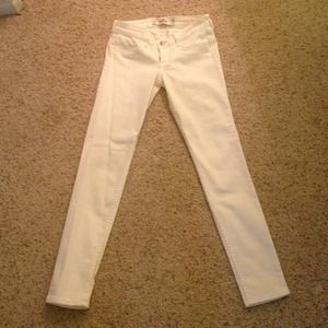 Hollister white skinny jeans