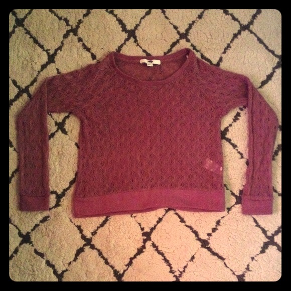 Purple knitted long sleeve cute and warm