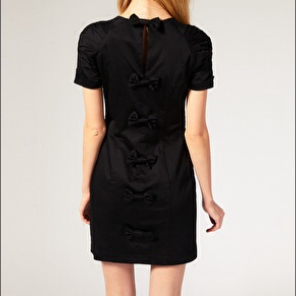Bow Back Black Dress