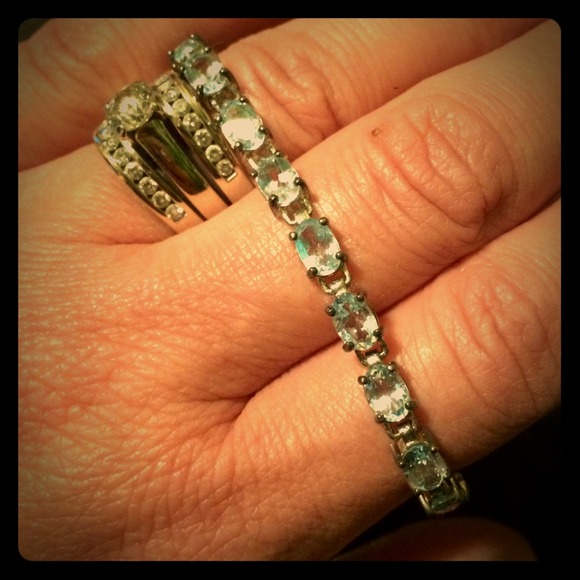 Blue Topaz Tennis Bracelet