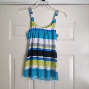 Multi-colored striped tank top