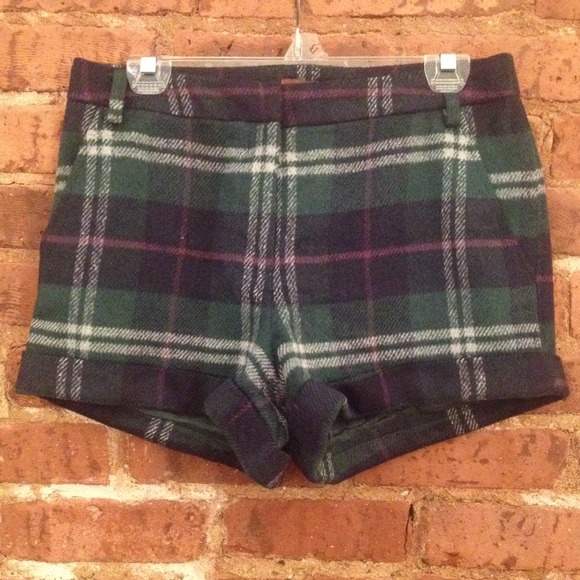 NWT Hive and Honey Wool Plaid Shorts