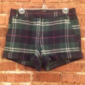 NWT Hive and Honey Wool Plaid Shorts