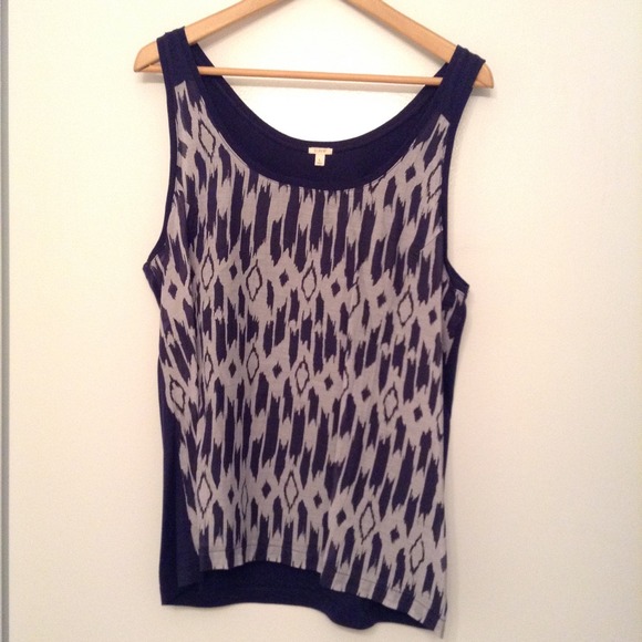 J. Crew Ikat Print Tank