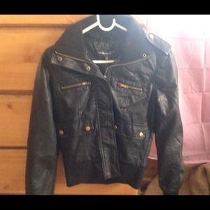 Faux leather jacket