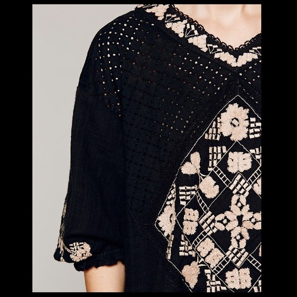 💜bundled Free People Crochet Inset Top - Picture 3 of 4