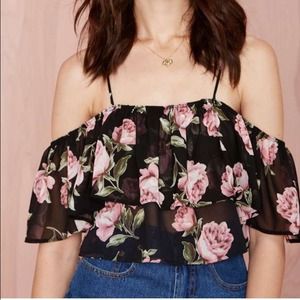 Nasty gal floral top