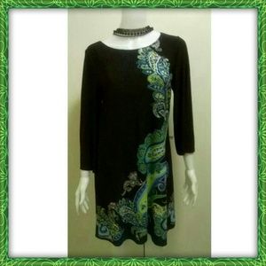 Studio 1 causal multi color paisley tunic dress