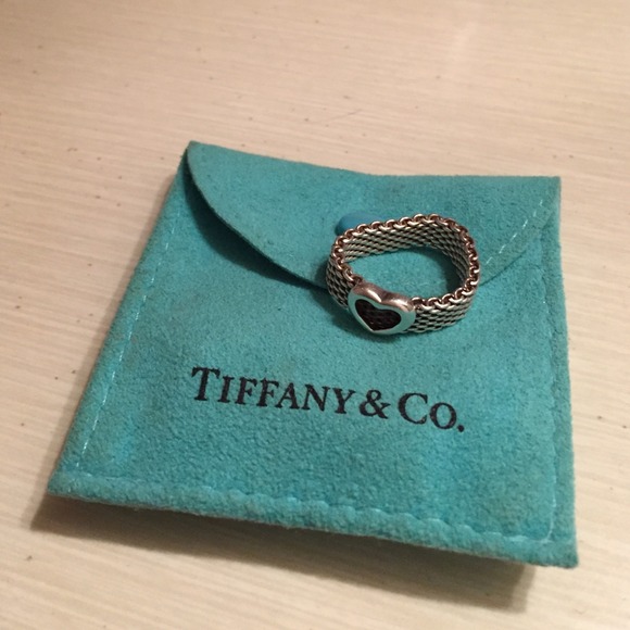 Tiffany's Mesh Heart Ring - Authentic