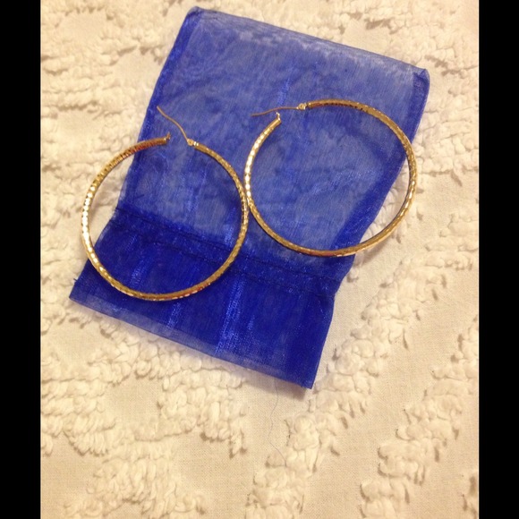 14K Gold Large Hoop Earrings