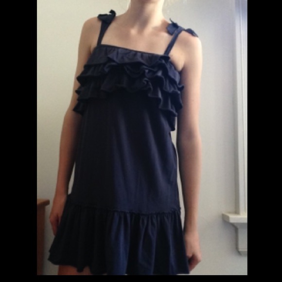 Youth crew cuts navy dress