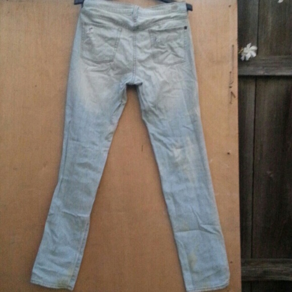 Light Blue Distressed Jeans Juniors - Picture 3 of 4