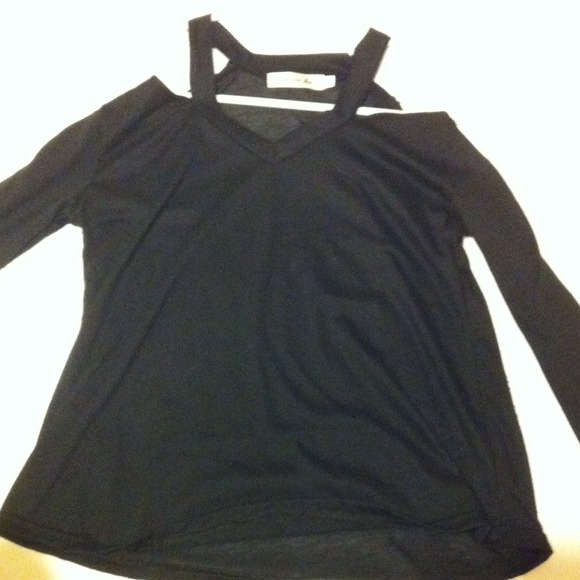 Black Long Sleeve w/ cutouts on the top shoulders