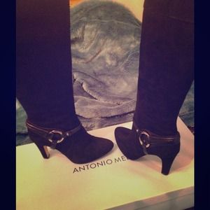 Antonio Melani Black Suede Boots