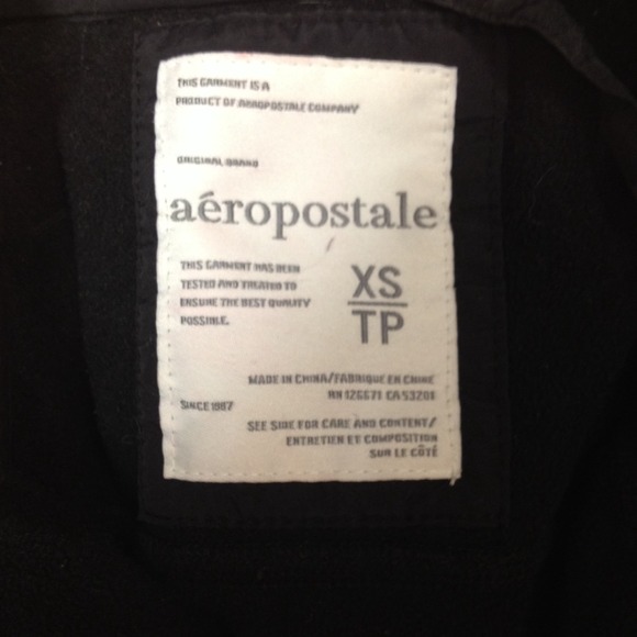 Black fleece Aeropostale jacket - Picture 2 of 4