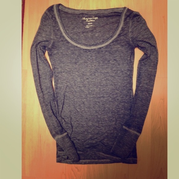 Grey burnout Henley from American Eagle