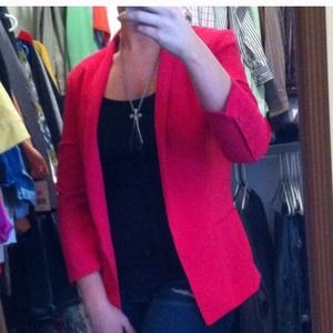 Hot Pink Boyfriend Style Blazer