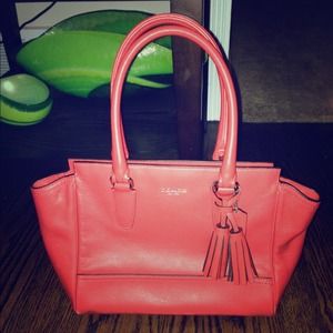 Coral Coach Handbag