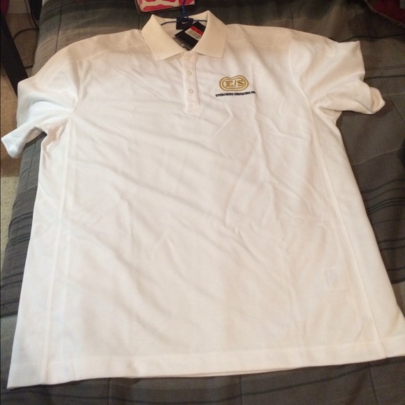 Nike white golf men Polo size L Dri-Fit