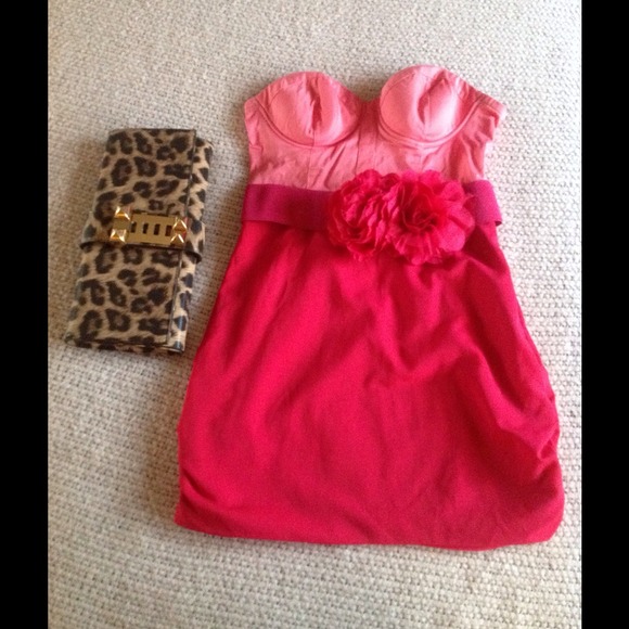 Strapless Hot Pink Dress