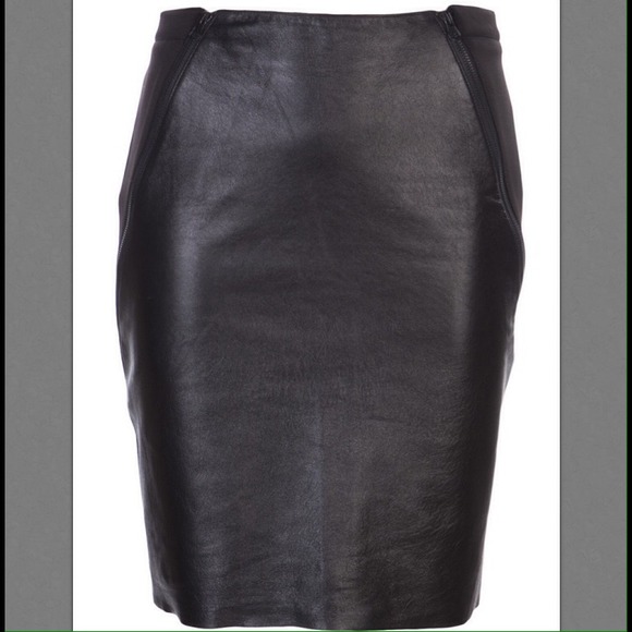 Sachin + Babi Leather Knit Panel Skirt - Picture 2 of 4