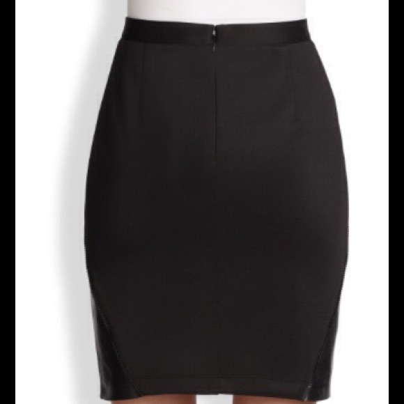 Sachin + Babi Leather Knit Panel Skirt - Picture 3 of 4