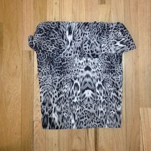Ruffle cheetah black/white/grey tub top