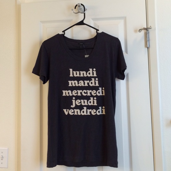 J. Crew "Weekdays" Tee