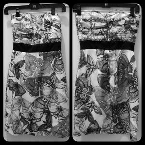 H&M Black & White Butterfly Dress