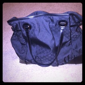 Black gucci large tote.