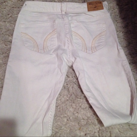Hollister white skinny jeans