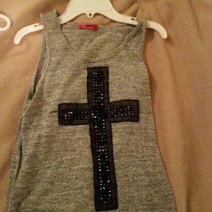 Studded cross shirt