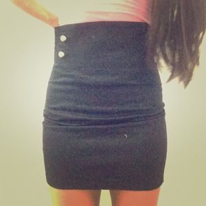 High waisted a-line skirt