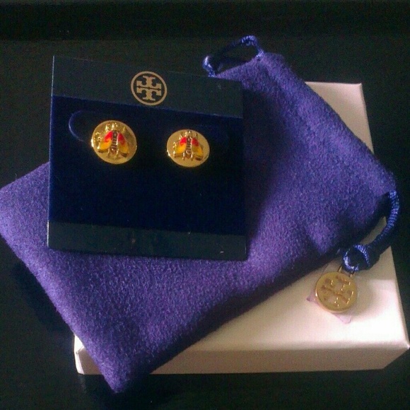 SOLD! Was:$79 Tory Burch 16K Gold Bee Earings NWT
