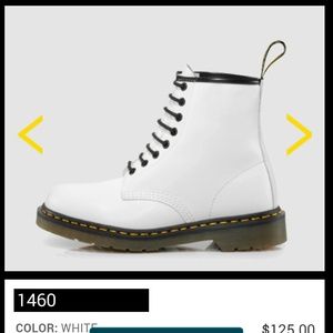 Matte white dr. Martens.