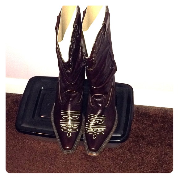Chocolate Leather Western boots