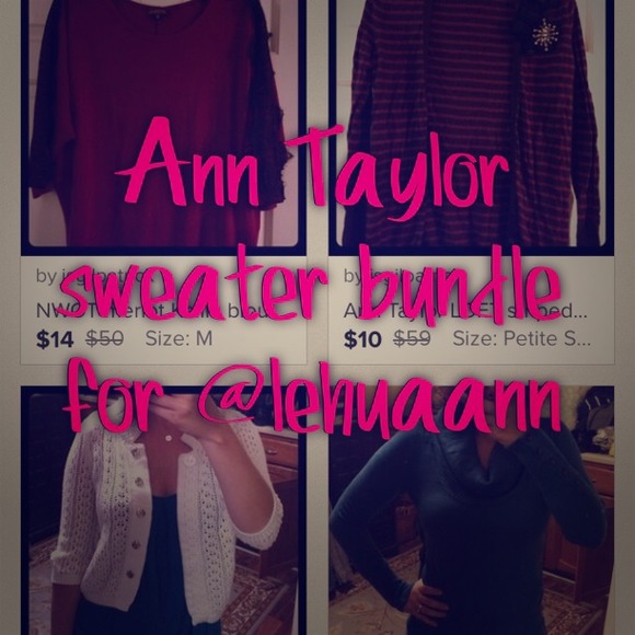 Cream knit and striped embellished sweaters