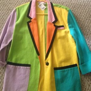 Colorful oversized blazer