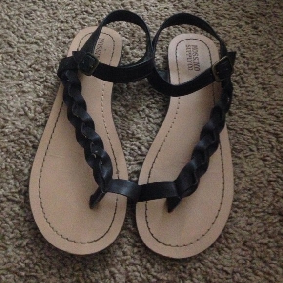 Dark Brown Braided Sandals